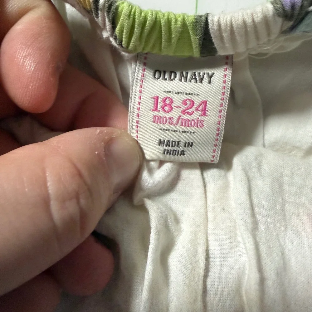 Y2K Old Navy Tiered Midi Floral Ruffle Girls 18-24 month Dress Sleeveless cotton